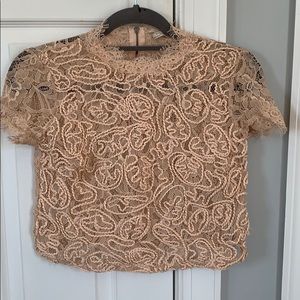 Zara cropped lace top